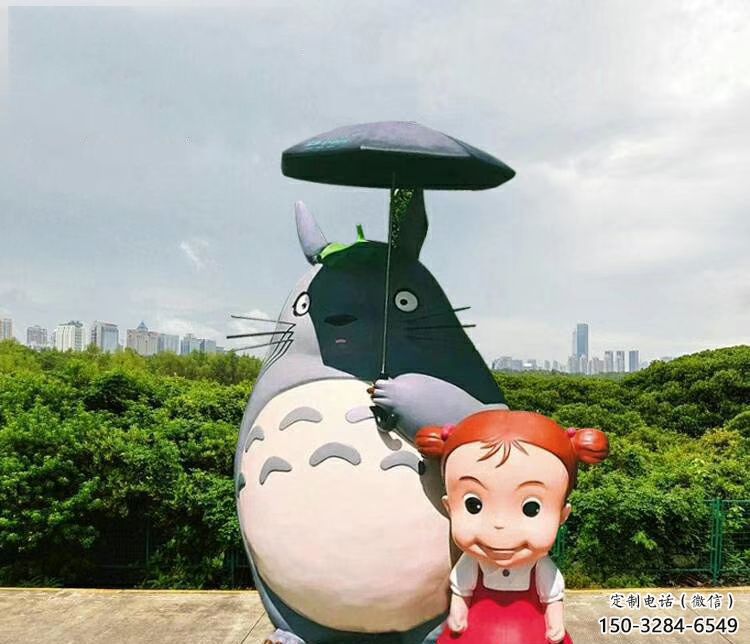 廣場龍貓雕塑,卡通水景雕塑,抽象效果 廣場龍貓雕塑,卡通水景雕塑,抽象效果