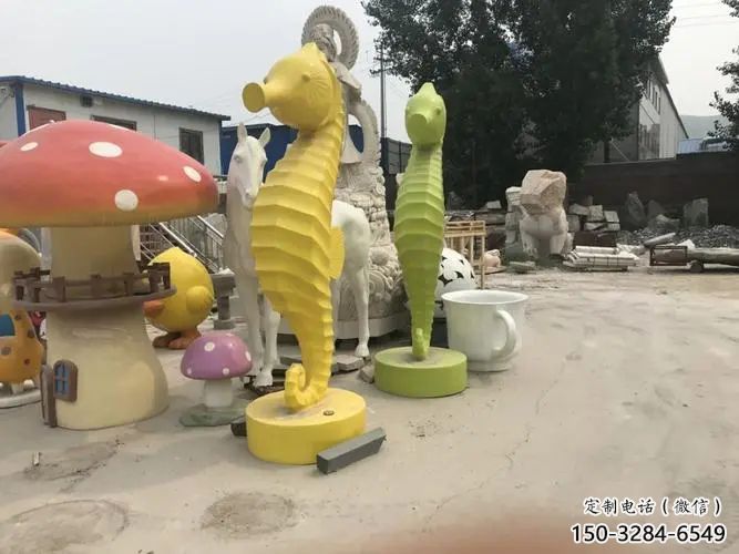 景區河馬雕塑，鍍金歐式雕塑，鐵藝材質