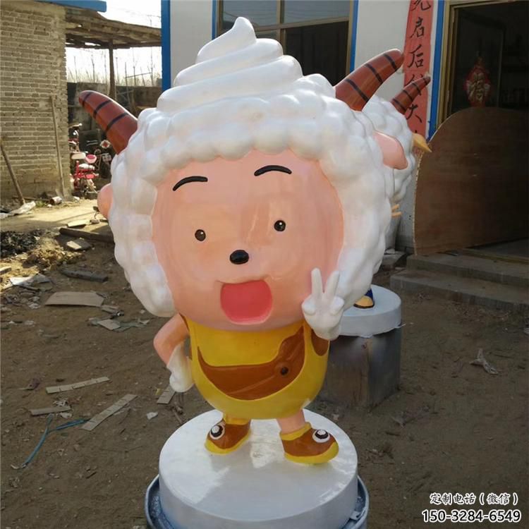 園林小羊雕塑,噴漆運(yùn)動(dòng)雕塑,卡通形式 園林小羊雕塑,噴漆運(yùn)動(dòng)雕塑,卡通形式