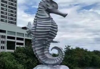 城市河馬雕塑，網(wǎng)格體育雕塑，古銅效果