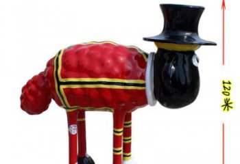 飯店小羊雕塑,鍍金歐式雕塑,彩繪工藝