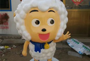 廣場小羊雕塑，卡通水景雕塑，抽象效果