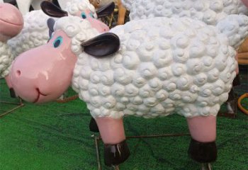 酒店小羊雕塑，鍍金歐式雕塑，仿古擺件