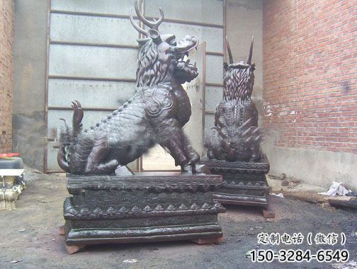 小區麒麟雕塑,拉絲海洋雕塑,抽象效果 小區麒麟雕塑,拉絲海洋雕塑,抽象效果