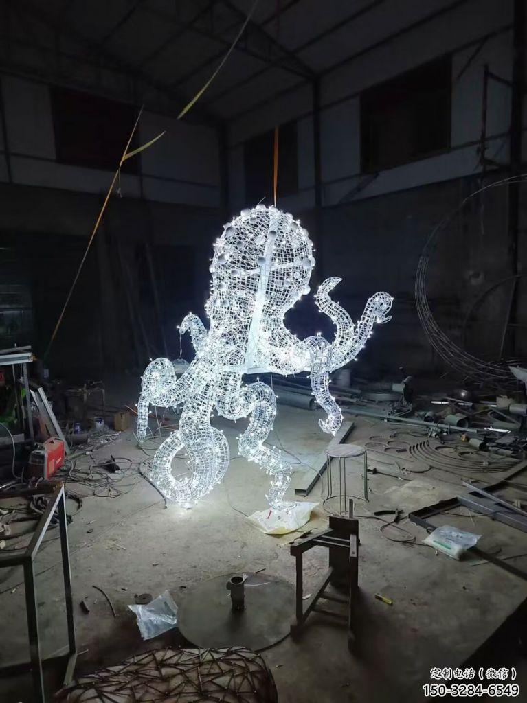 步行街烏賊雕塑,鑄銅農耕雕塑,鏤空方式 步行街烏賊雕塑,鑄銅農耕雕塑,鏤空方式