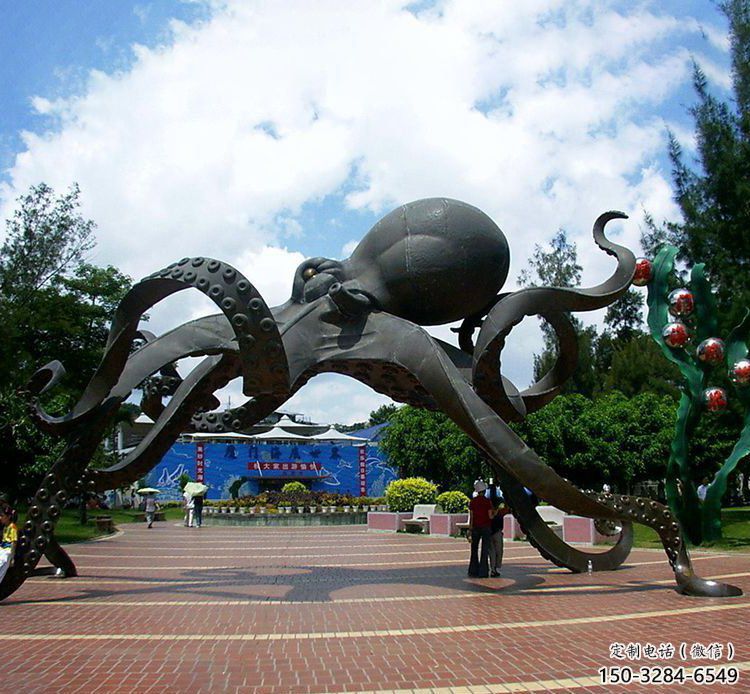 抽象章魚雕塑 店門口彩繪雕塑 步行街擺件 抽象章魚雕塑 店門口彩繪雕塑 步行街擺件