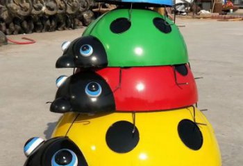 彩繪瓢蟲雕塑 仿真昆蟲動物雕塑 步行街?jǐn)[件