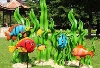 廣場(chǎng)珊瑚雕塑廠家,卡通水景雕塑,抽象效果