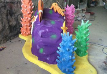 售樓部珊瑚雕塑制作,噴砂發(fā)光雕塑,彩繪題材