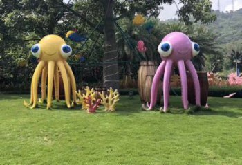 房地產(chǎn)烏賊雕塑,仿古動(dòng)漫雕塑,噴砂制造