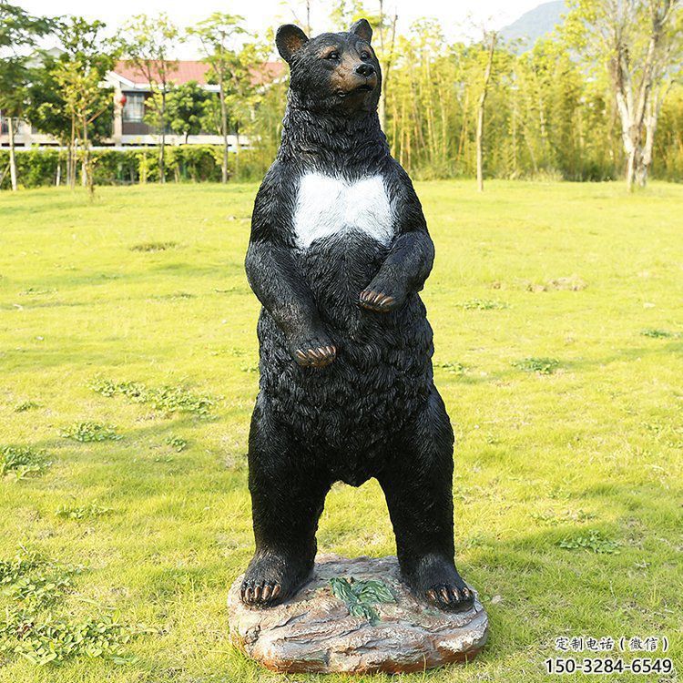 街道黑熊雕塑,鍛造動物雕塑,古銅效果 街道黑熊雕塑,鍛造動物雕塑,古銅效果