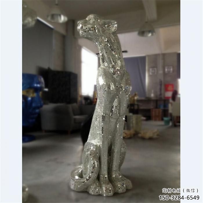 動物館獵豹雕塑，鍍銅動物雕塑，鍍銅工藝