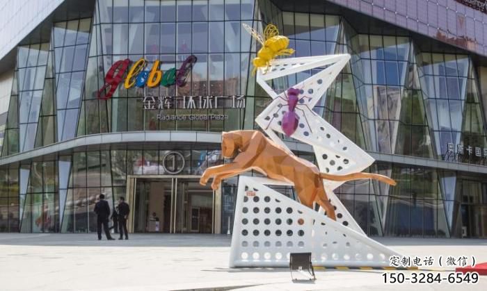 室內獵豹雕塑,拉絲動物雕塑,抽象效果 室內獵豹雕塑,拉絲動物雕塑,抽象效果