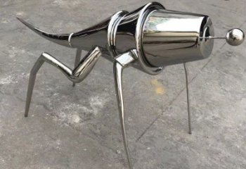 農(nóng)村蝗蟲(chóng)雕塑，鏡面昆蟲(chóng)雕塑，抽象效果