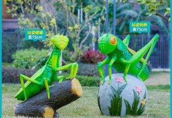 售樓部蝗蟲(chóng)雕塑，噴砂發(fā)光雕塑，彩繪題材