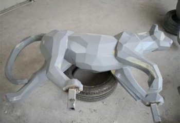 飯店獵豹雕塑,鍍金歐式雕塑,鍍金工藝