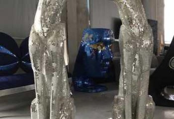 房地產(chǎn)獵豹雕塑,仿古動漫雕塑,噴砂制造