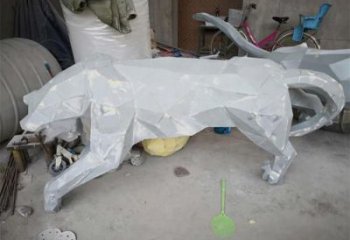 街道獵豹雕塑,鍛造動物雕塑,古銅效果