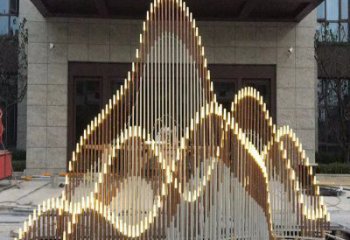 校園假山雕塑，拉絲景觀雕塑，公園主題