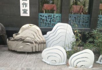 售樓部景觀雕塑，噴砂發光雕塑，烤漆題材