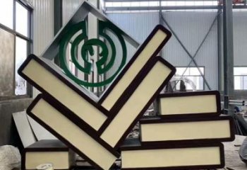 廣場書籍雕塑,抽象水景雕塑,抽象效果