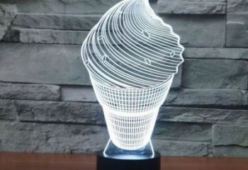 庭院冰淇淋雕塑，鍍金歐式雕塑，網格形式