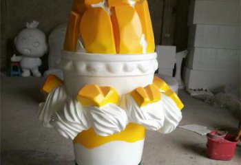 幼兒園冰淇淋雕塑，鐵藝文化雕塑，鑄造制作