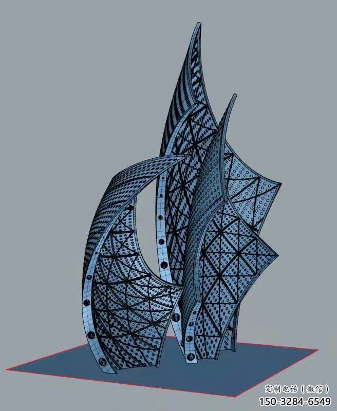 步行街帆船雕塑,鍛造景觀雕塑,烤漆方式 步行街帆船雕塑,鍛造景觀雕塑,烤漆方式