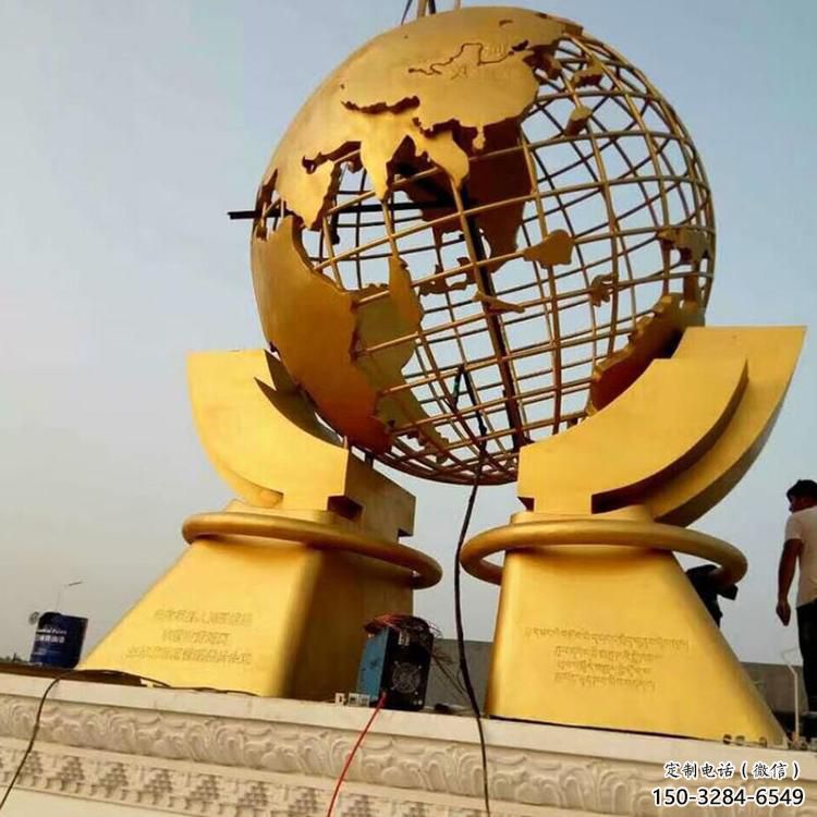 售樓部地球儀雕塑,噴砂發光雕塑,彩繪題材 售樓部地球儀雕塑,噴砂發光雕塑,彩繪題材