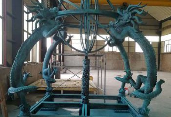 園林渾天儀雕塑，噴漆景觀雕塑，烤漆形式