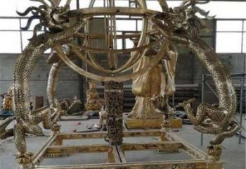 戶外渾天儀雕塑，鍍金歐式雕塑，鍍金工藝