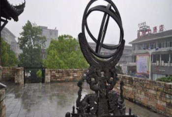 售樓部渾天儀雕塑廠家,噴砂發光雕塑,烤漆題材