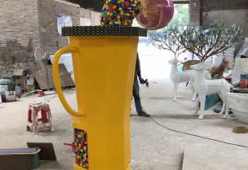 幼兒園茶壺雕塑，鐵藝文化雕塑，鑄造制作