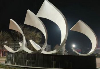 農村帆船雕塑,烤漆景觀雕塑,抽象效果