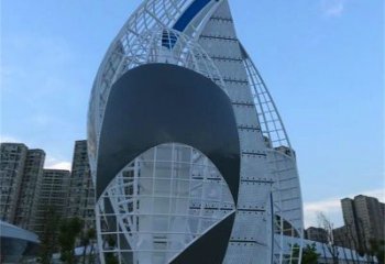 大型帆船雕塑,鍍銅景觀雕塑,鏡面工藝