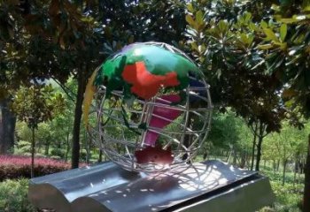 景觀地球儀雕塑，鍍銅景觀雕塑，鍍銅工藝