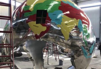 幼兒園地球儀雕塑，鐵藝文化雕塑，鑄造制作
