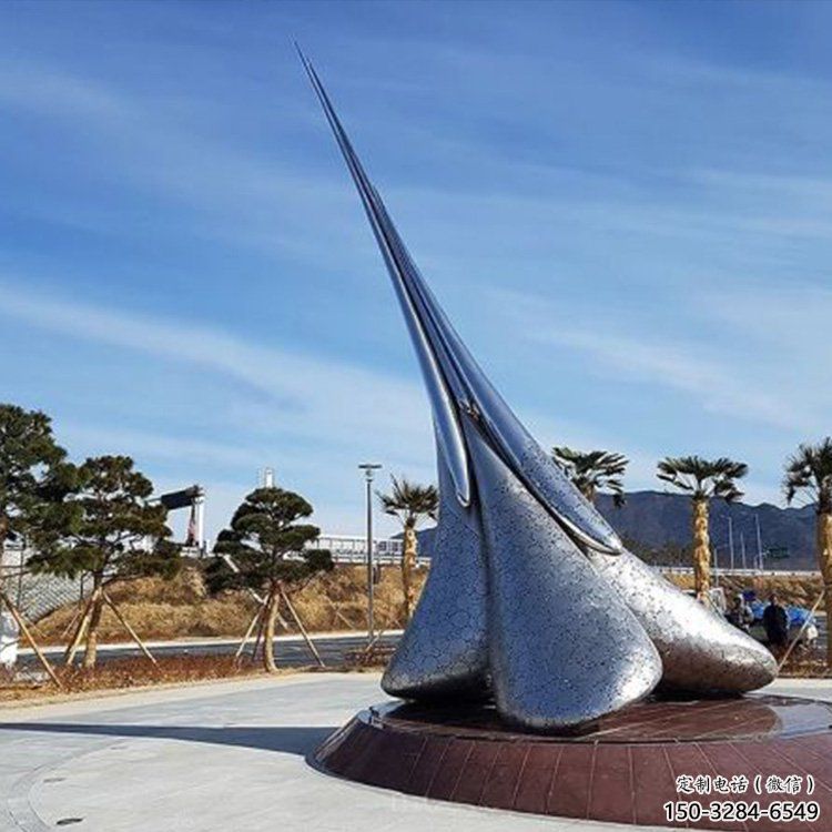 房地產景觀雕塑，仿古水滴雕塑，鏡面制造