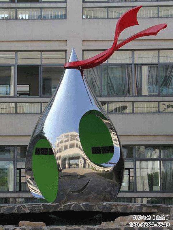 園林水滴雕塑,噴漆景觀雕塑,網格形式 園林水滴雕塑,噴漆景觀雕塑,網格形式