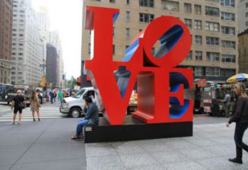 戶外景觀雕塑,鍍銅字母雕塑,鏡面工藝