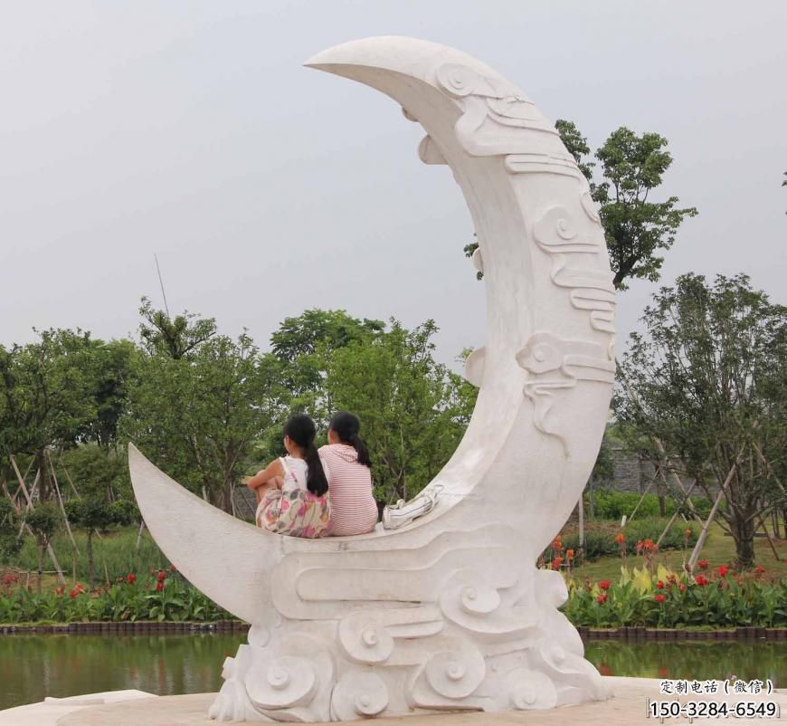 園林月亮雕塑,噴漆景觀雕塑,網格形式 園林月亮雕塑,噴漆景觀雕塑,網格形式