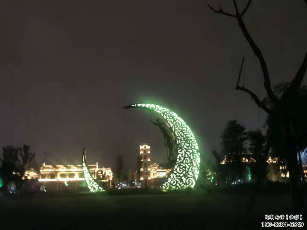 景觀館月亮雕塑,鍍銅景觀雕塑,鍍銅工藝 景觀館月亮雕塑,鍍銅景觀雕塑,鍍銅工藝