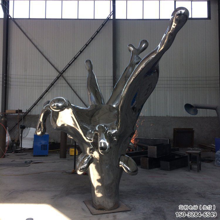 戶外海浪雕塑，鍍金歐式雕塑，鍍金工藝