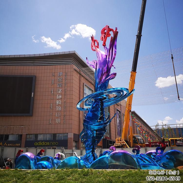 小區(qū)海浪雕塑,拉絲景觀雕塑,抽象效果 小區(qū)海浪雕塑,拉絲景觀雕塑,抽象效果