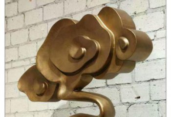 城市云朵雕塑，網格體育雕塑，古銅效果