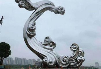 公園云朵雕塑，噴砂發光雕塑，鍛造工藝