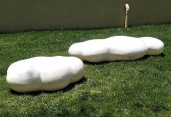 大型云朵雕塑，鍍銅景觀雕塑，鏡面工藝