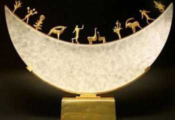 廣場月亮雕塑,抽象水景雕塑,抽象效果