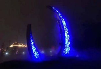 房地產月亮雕塑,仿古景觀雕塑,噴砂制造