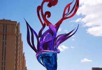 室內(nèi)海浪雕塑，拉絲景觀雕塑，抽象效果